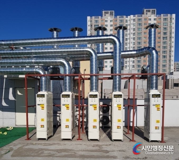  Installation at a large restaurant, business production factory, or recycling company