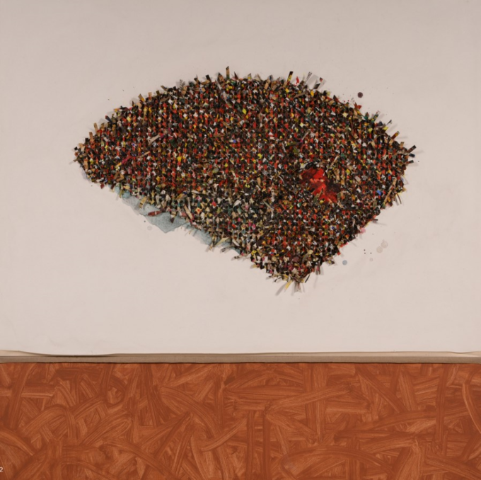  공간별곡 Peinture Spatiale / Acrylic on canvas . Nouage, 150x150, 2002년