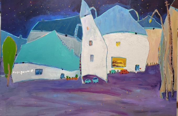  117×73cm / Mixed Media on canvas / 마지막 기차