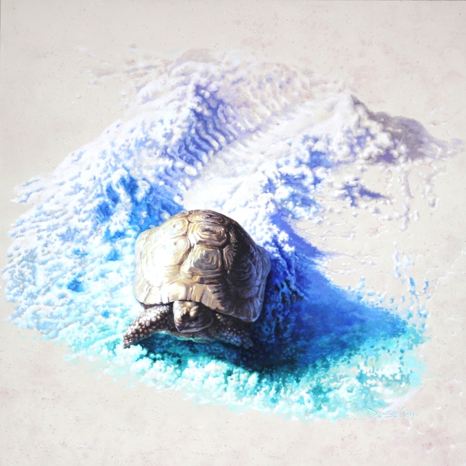  부재의 시각화 Ⅻ / 91.0 x 91.0cm / Oil on mixed media with canvas 2024