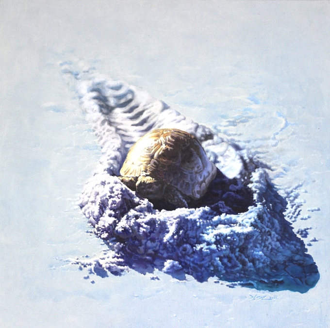  부재의 시각화 Ⅲ / 91.0 x 91.0cm / Oil on mixed media with canvas 2023
