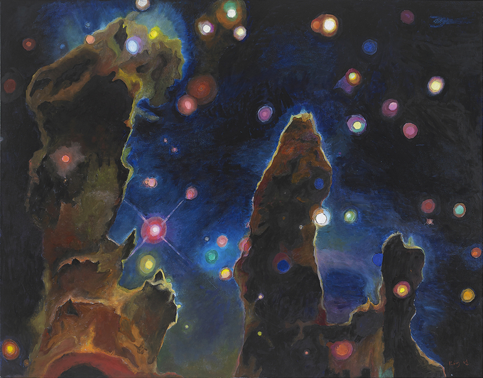 창조의 기둥, 91x 116.7cm, oil on canvas, 2023