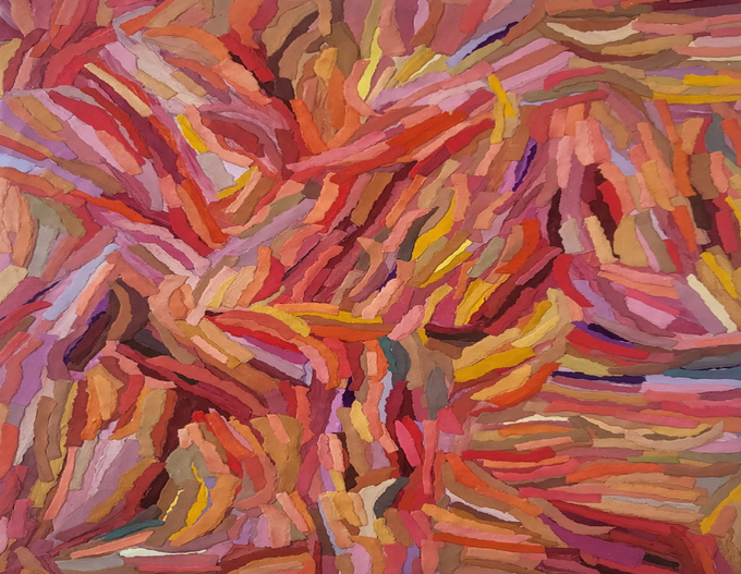 절실한 만남X8 Mixed media on canvas 53 x 40.9cm 2023