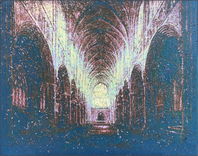 Voyage immobile 23-IX. 91x72.7cm. Acrylic. 2023