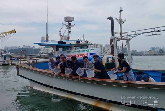 지난 11일 포항시는 경상북도 수산자원연구원에서 생산한 어린 문치가자미 10만 마리를 인근 연안 해역에 방류했다.