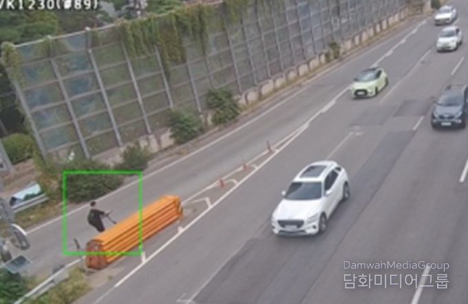 AI영상검지기 검지화면(강변북로 일산방향 서강대교 북단 전동킥보드 오진입)