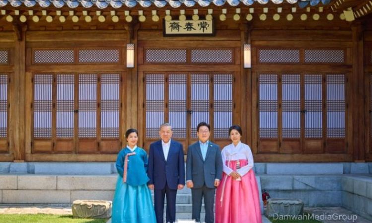 이재명 대통령, 베트남 당서기장 내외 국빈방한 상춘재 친교 행사