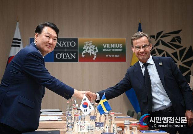 7월 11일 윤석열 대통령은 울프 크리스터숀 스웨덴 총리와 한-스웨덴 정상회담을 가졌다.