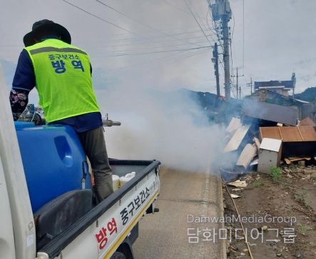 대전 중구, 호우 피해지역 긴급 방역 실시