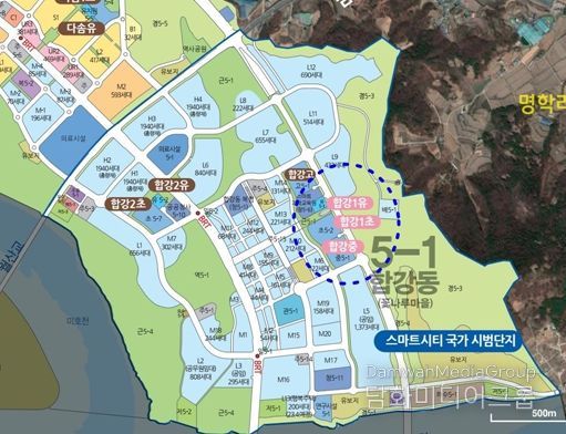 가칭 합강1초, 합강중 설립 위치