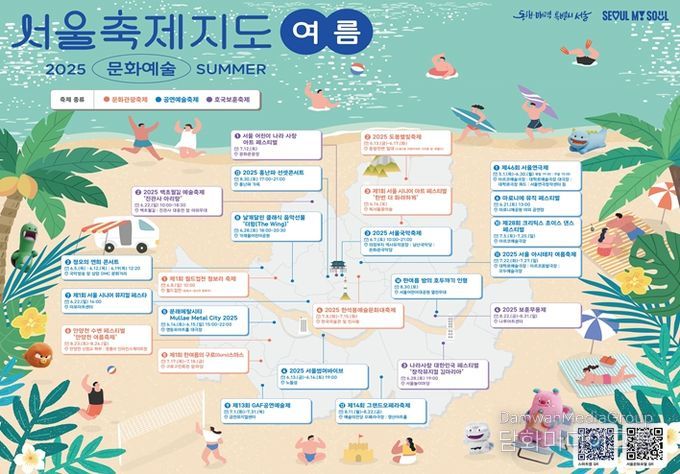 2025년 서울문화예술축제지도 여름편