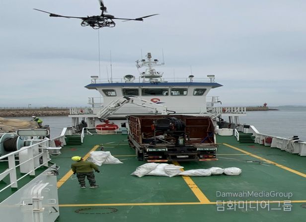 인천시, 드론으로 해양쓰레기 운반