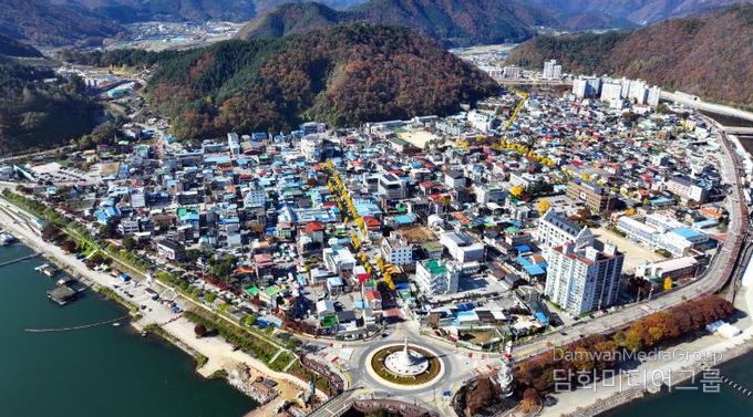 화천읍 (드론 전경)