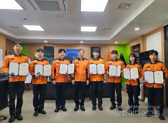“생명을 살린 영웅들” 천안서북소방서, 하트‧트라우마 세이버 인증서 수여