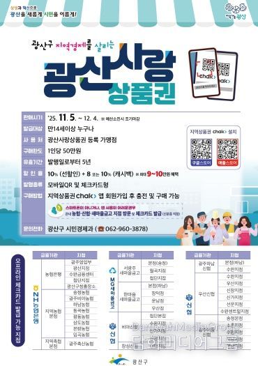 광산사랑상품권 웹자보.