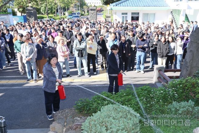제주시청 지진 및 화재 대피훈련