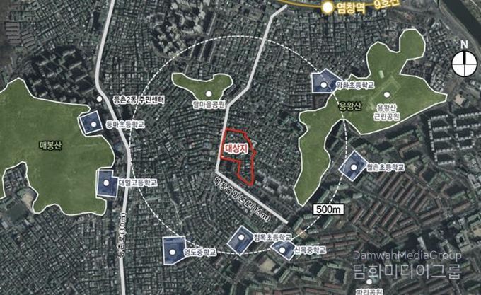 목2동 232번지 일대 위치도