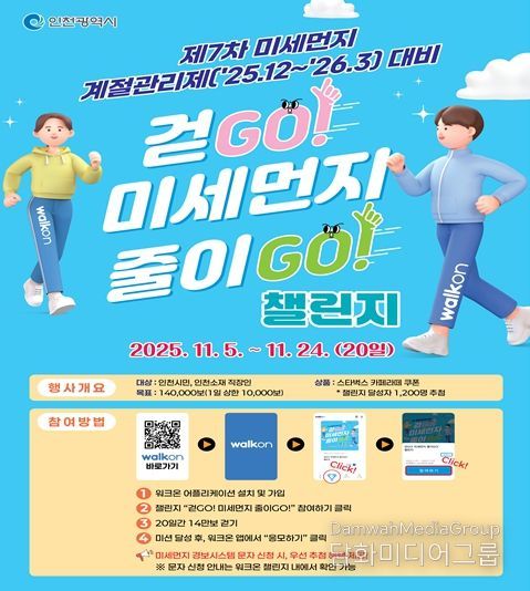 시민과 함께하는‘걷고(GO)! 미세먼지 줄이고(GO)!’챌린지 운영