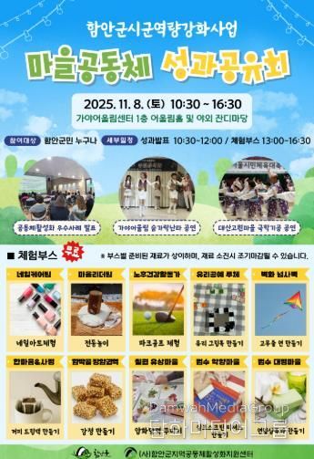 함안군, 시군역량강화사업 ‘마을공동체 성과공유회’ 개최