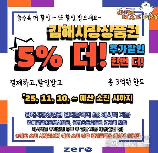 김해사랑상품권 추가 5% 캐시백 혜택