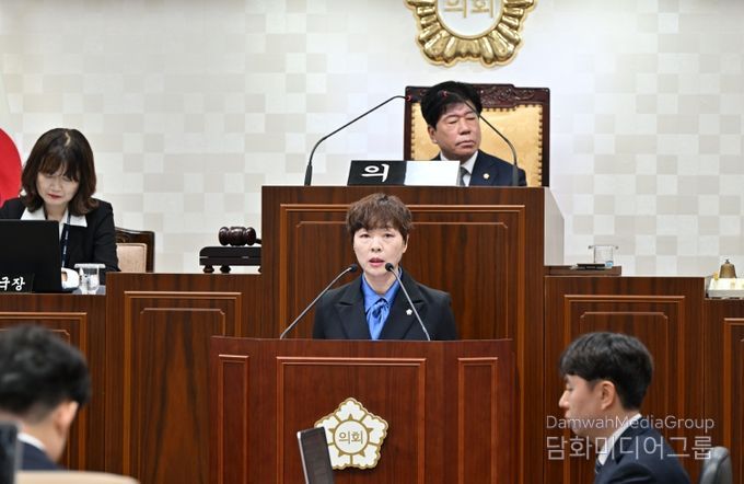 제290회 정례회 제1차 본회의에서 김미희 의원 5분 자유발언 모습