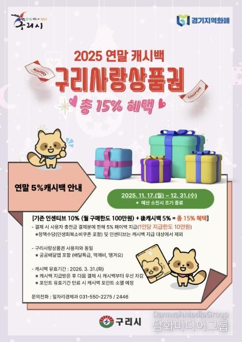 시민에게 돌려주는 재정성과, 구리시 구리사랑상품권 5% 적립과 결제 이벤트로 실현