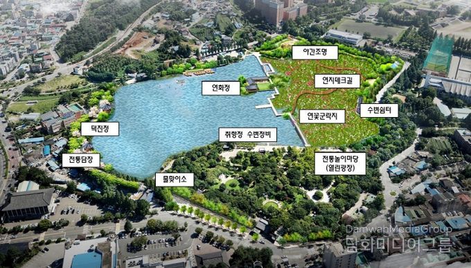 덕진공원, 체류형 문화공원으로의 변신 ‘눈앞’ (사업 조감도)
