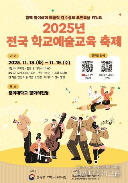 2025년 전국 학교예술교육 축제 홍보 포스터