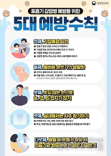 호흡기 감염병예방수칙 포스터