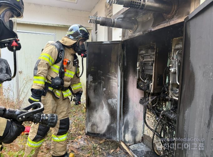 계양소방서, 어린이집 외부 보일러실 화재 진압