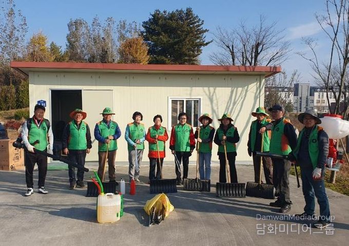 세종시 연서면자율방재단, 겨울철 대비 소형 제설장비 점검