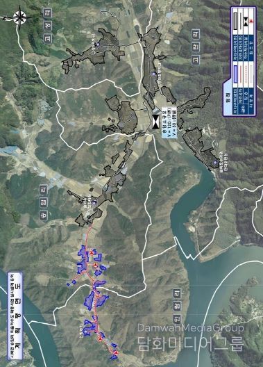 송암리 마을하수도 확충 사업 계획평면도