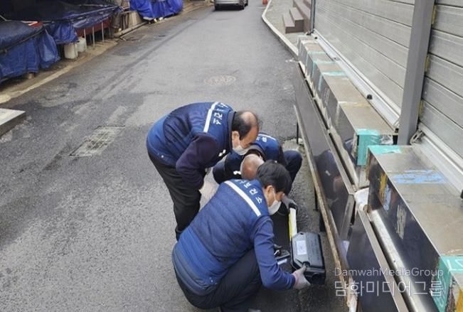 쥐 방역활동 사진