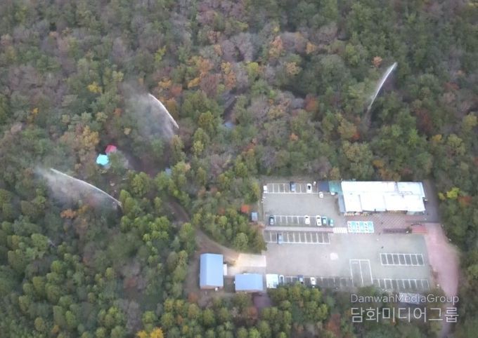 서귀포치유의숲 산불소화시설 가동