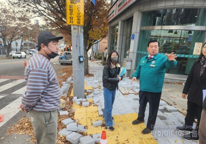 이장걸 행정자치위원장, 울산대공원 정문 인도 정비사업 현장 점검