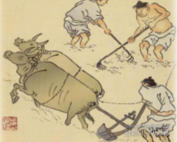 김홍도 화가의 ‘논갈이’