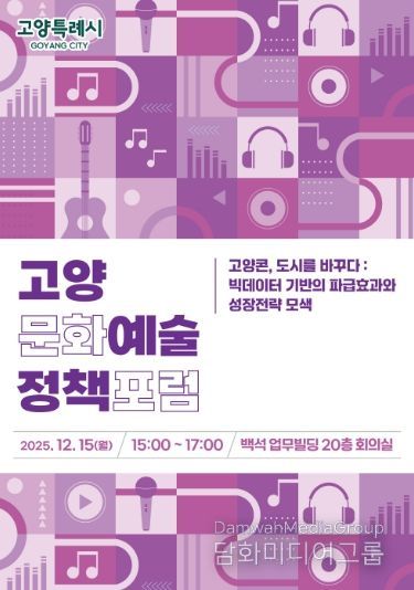 ‘2025 고양문화예술정책포럼’ 홍보문