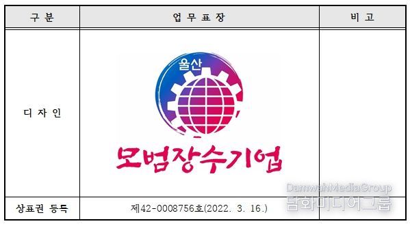 모범장수기업 업무표장