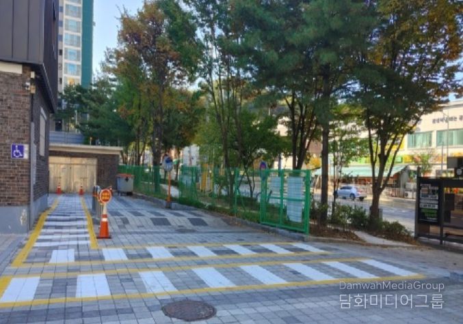 교내 보차로 분리 후