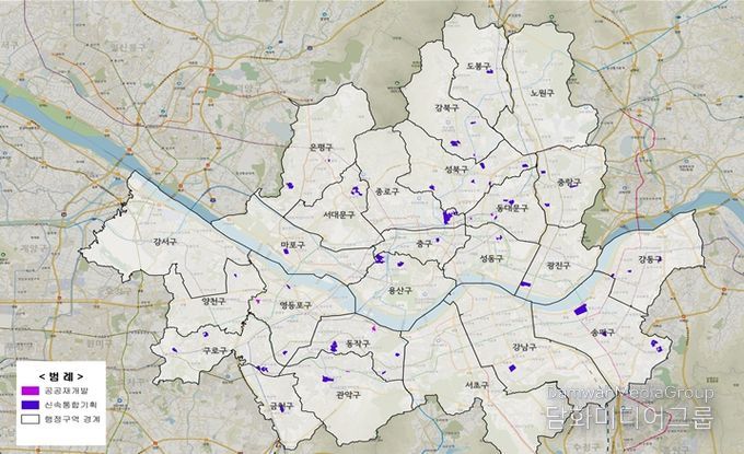 토지거래허가구역 재지정, 재지정 및 조정 위치