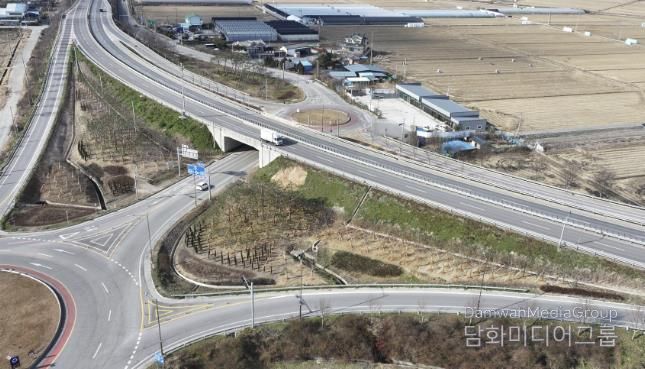 국도45 삽교교차로 기후대응도시숲 조성 모습