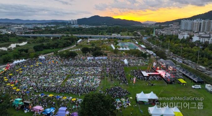 지난 9월 황룡친수공원에서 열린 제3회 광산뮤직ON페스티벌 행사장 전경