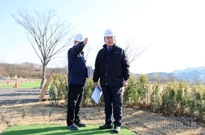 12일 진행된 무안군 늘어지 파크골프장 현장 점검