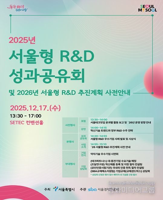 2025년 서울형 R&D 성과공유회 포스터