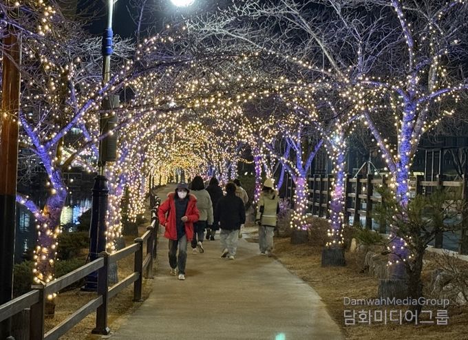 망정우로지공원 경관 조명, 수목보온재 설치 모습