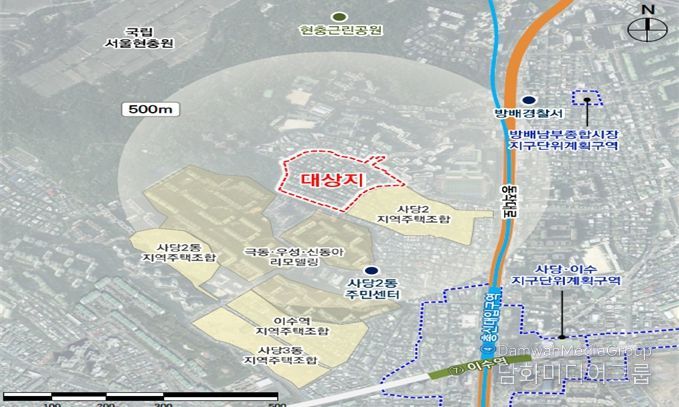 위치도 (동작구 사당2동 63-1번지 일대)