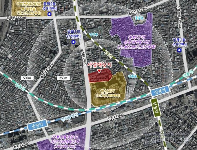 중화우성타운 위치도