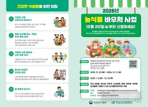 2026년 농식품 바우처 지원사업 신청 접수