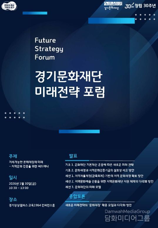 경기문화재단 미래전략 포럼 포스터