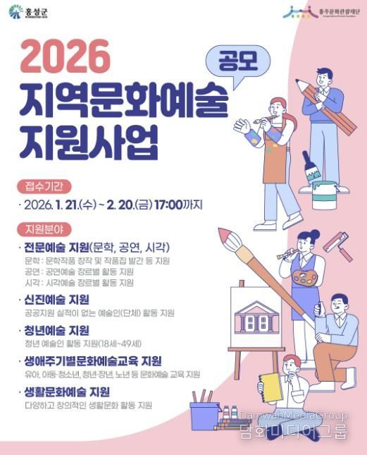 홍성군 홍주문화관광재단, 지역문화예술지원사업 공모
